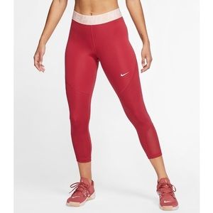 Nike pro raspberry length tights leggings